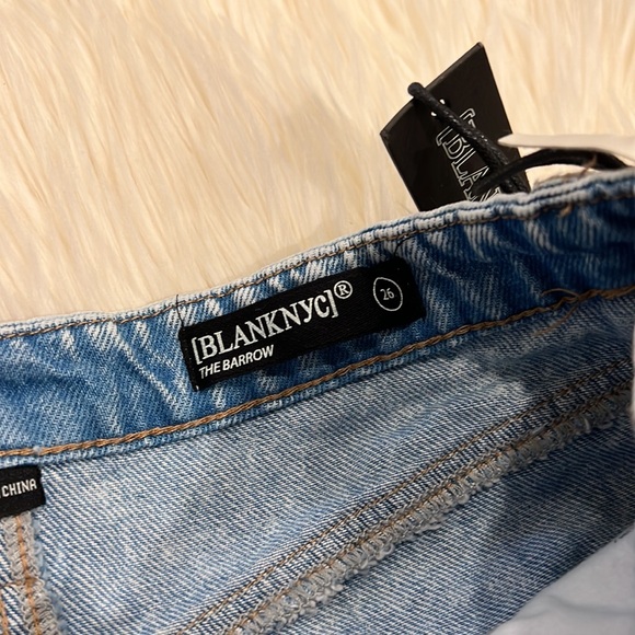 BLANK NYC Hi Rise Five Pocket Vegan Leather Fringe Cut Off Shorts - Picture 5 of 10